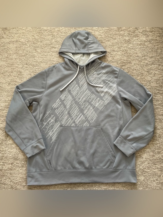 Nike Other - Nike Therma-Fit Pullover Hoodie Men’s Size XL Gray Fleece Logo Graphic Print